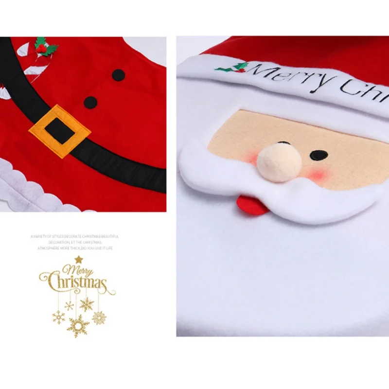 3 шт./компл. Merry Christmas Санта Клаус чехол для сиденья унитаза крышка бака и области ковер набор Рождественское украшение для туалета принадлежности для ванной комнаты