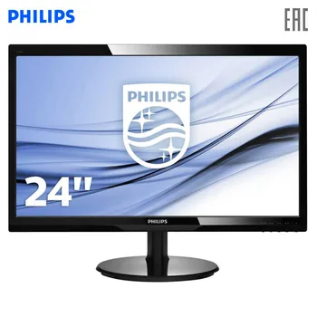 

LCD Monitors PHILIPS 246V5LSB PC peripherals computer game monitor FHD MVA 24''nonGLARE250cd m2 H170° V160° 1000:110М:1VGADVI