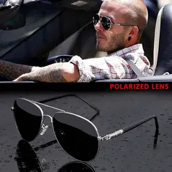 Классические мужские брендовые дизайнерские поляризованные солнцезащитные очки Пилот авиационный сплав оправа для очков Солнцезащитные