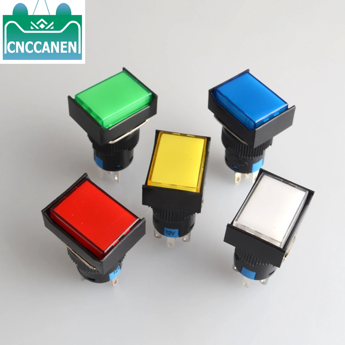 5V 12V 5pin моментальный светодиодный переключатель с автоматическим замком 16MM Кнопка с фиксацией