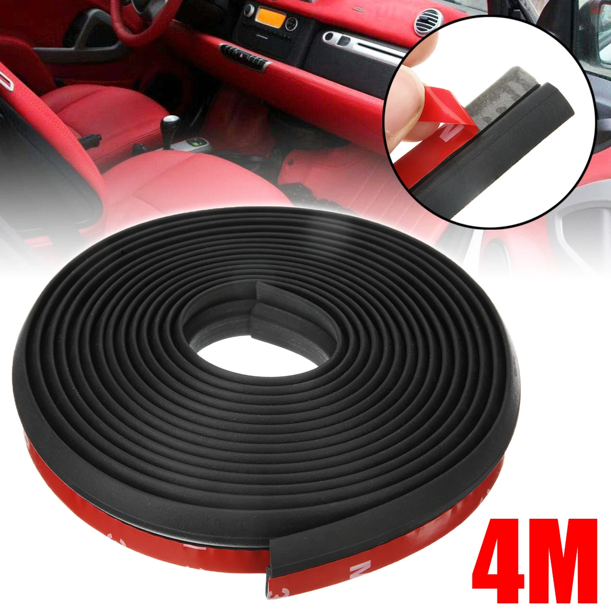 

Mayitr 1pc Z-shape 4M Universal Car Door Window EPDM Rubber Seal Weather Strip Universal For Most Of Cars Truck SUV