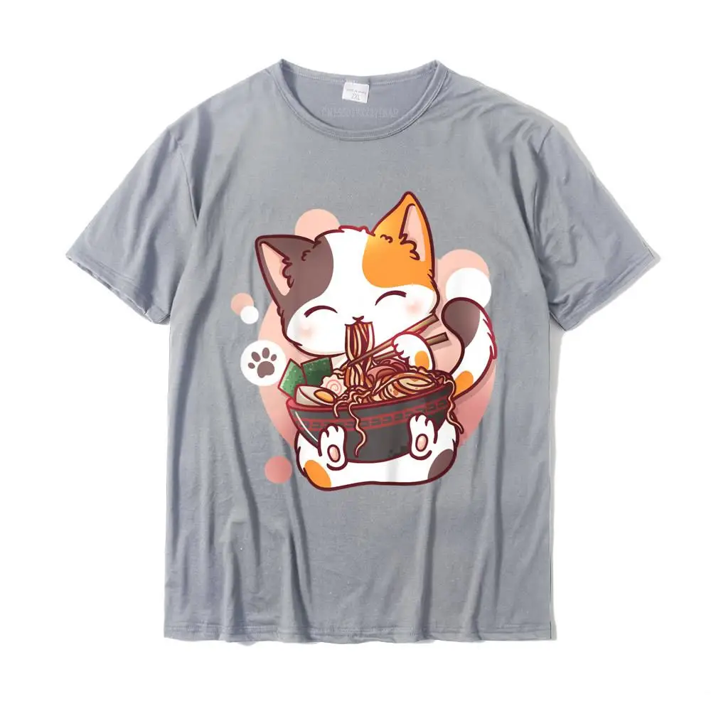 Customized Camisa NEW YEAR DAY 100% Cotton Crewneck Men Tees Cool Tee-Shirt Coupons Short Sleeve T-Shirt Free Shipping Kids Ramen Cat Anime Bowl Kawaii Neko Japanese T-Shirt__MZ23913 grey