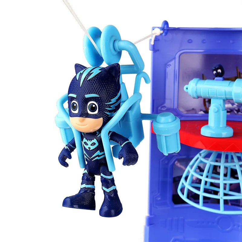 Пижамная маска маленький герой Juguete PJ Маски штаб-квартира сцена Juguete Catboy Owlette Gekko игрушки для детей подарки на день рождения S12