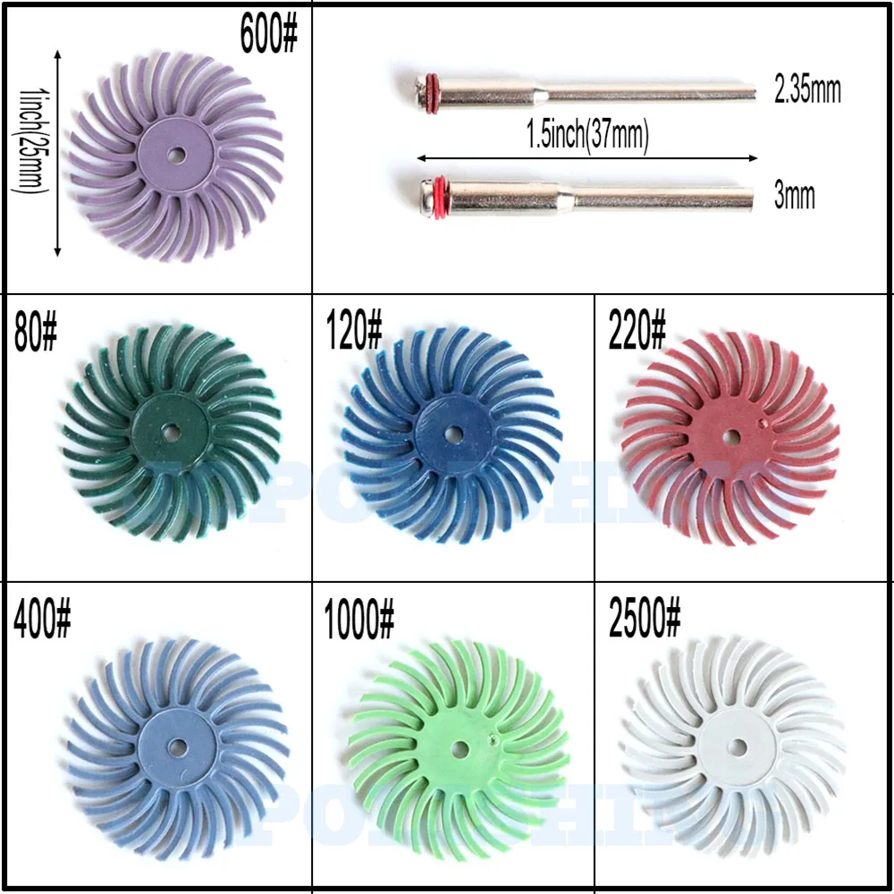 1 дюйм набор радиальных щетинных дисков абразивная щетка 1/" 3 2,35 мм детали хвостовика полировочное колесо для Dremel аксессуары для вращающихся инструментов