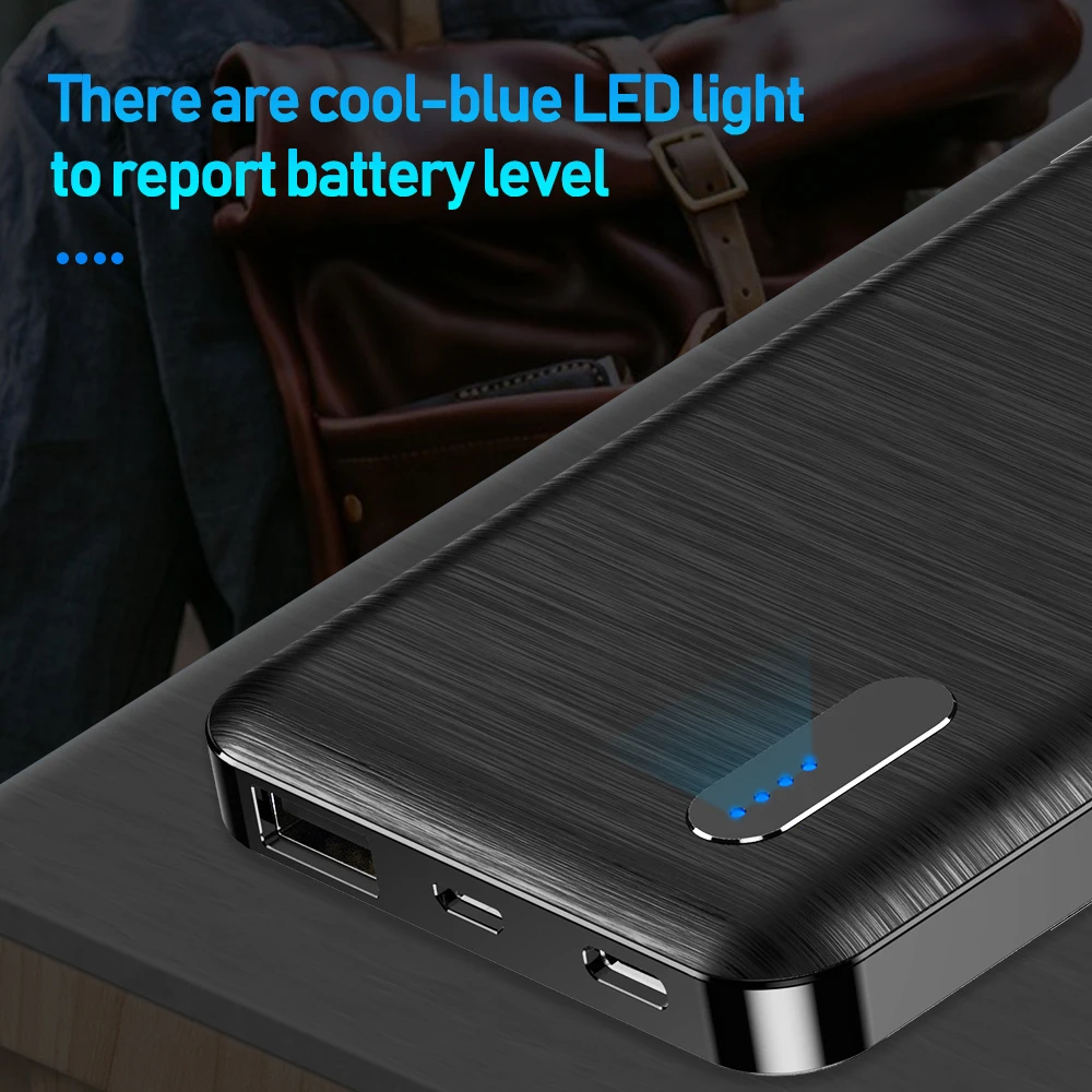 LED Display 10000mAh Powerbank Portable Charger Quick External Battery Power Bank For iPhone Xiaomi Mi 9 iPhone USB Type C Power