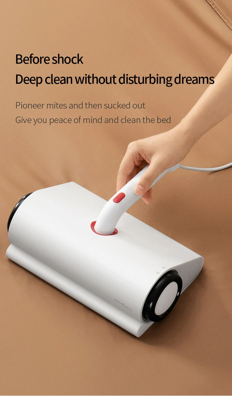 Xiaomi Deerma CM300 10KPa Portable Handheld Mite Removal Instrument Triple Filter White Bed