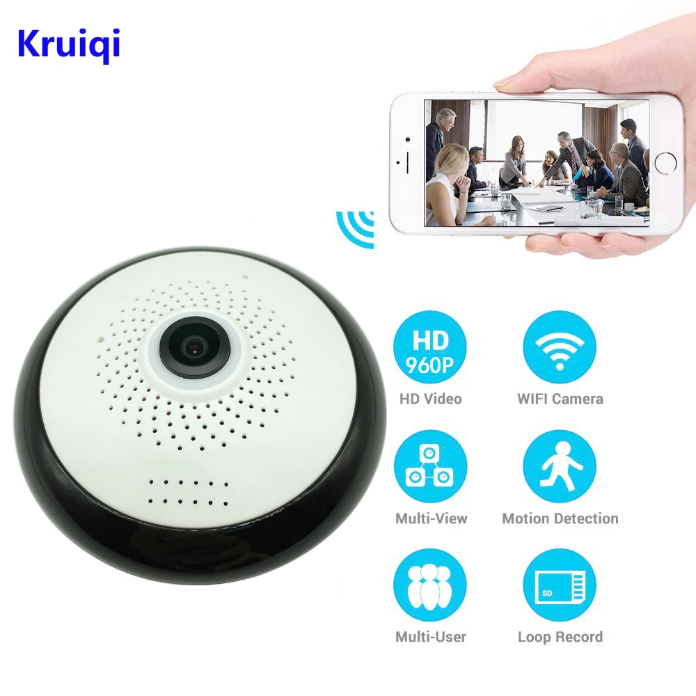 

Kruiqi Wireless Mini IP Camera 1080P HD IR Night Vision Micro Camera Home Security surveillance WiFi Baby Monitor Camera