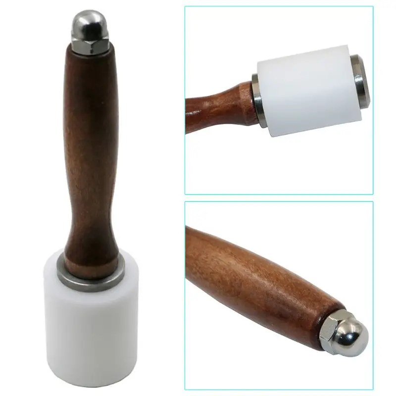 Кожаный резной молоток DIY ремесло пробойник для кожи резка нейлоновый молоток инструмент с деревянной ручкой кожевенное ремесло Резьба