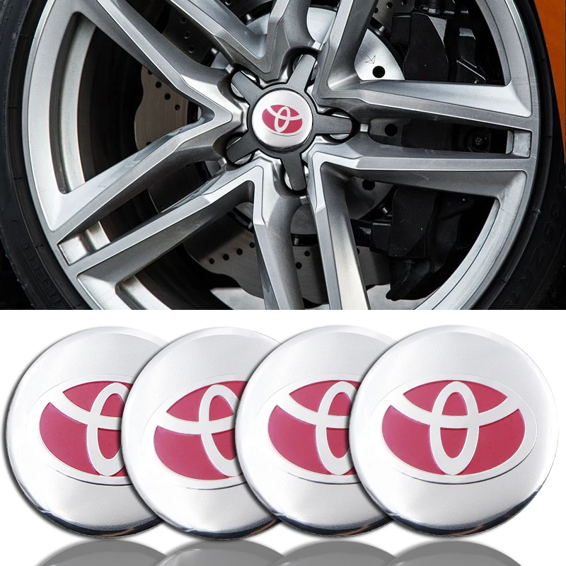 

4pcs NEW Car Styling Wheel Center Cap Car Wheel Badge Sticker For toyota corolla chr auris rav4 yaris avensis Car Accessories
