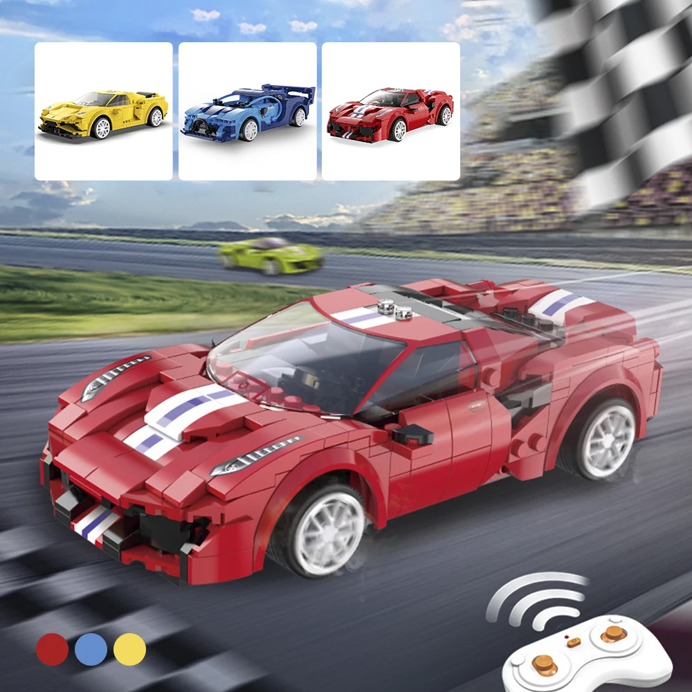 Voiture de course télécommandée avec application de programmation MOC, blocs de construction technique RC, modèle de voiture de sport, briques, jouets cadeaux pour garçons