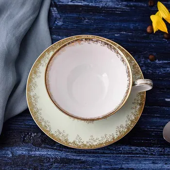 

YeFine Bone Porcelain Tea Cups Set High Grade Ceramic Cups And Saucers For Coffee 200ML Drinkware Set