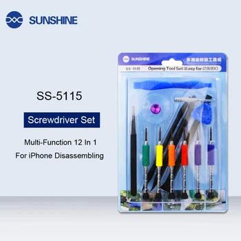 

SS-5115 Multi-Function 12 In 1 Professional Phone Pry Opening Tweezers Screwdriver Set For iPhone Disassembling Repair Tools Set