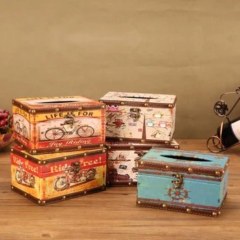 

European style removeble tissue box household vintage paper towel box living dining room northern country napkin paper holder