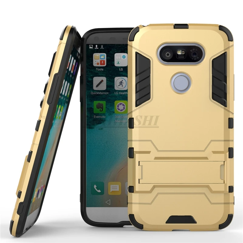 Защитный противоударный жесткий чехол yuhashi с подставкой для LG G5, защитный чехол с держателем для телефона, чехол для LG G5, чехол-бампер