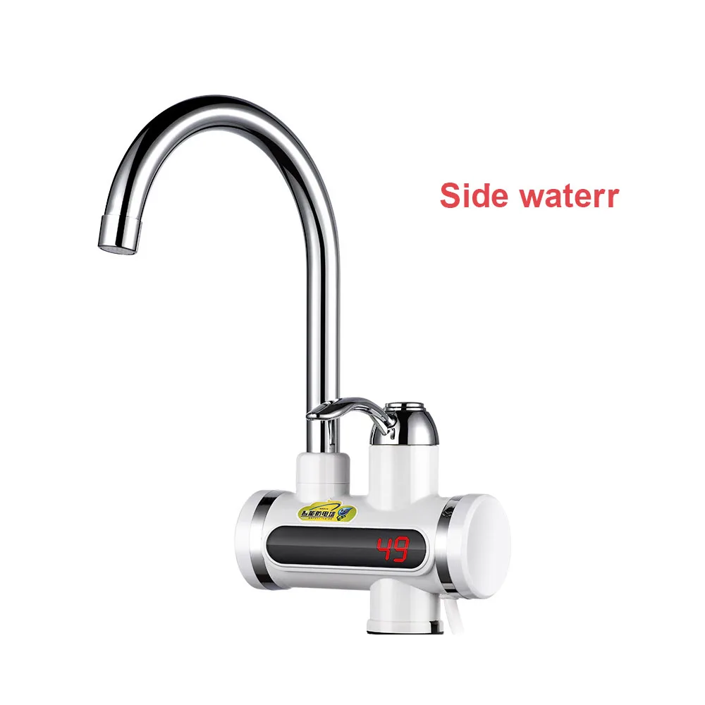 Электрический водонагреватель безрезервуарный кухонный мгновенный нагреватель горячей воды кран водонагреватель - Цвет: Side water