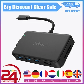 

dodocool 8-in-1 USB HUB Multifunction Type C USB C Hub with Type-C 4K Video HDMI Gigabit Ethernet Adapter For Macbook Pro