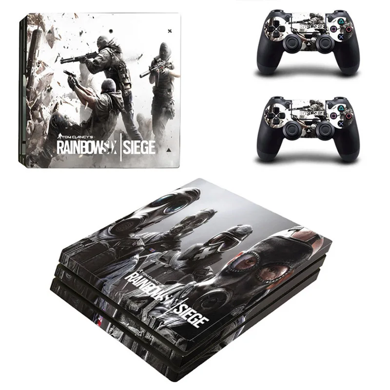 Наклейки Tom Clancy's Rainbow Six PS4 Pro PS 4 Play station 4 Pro наклейки Pegatinas для playstation 4 Pro консоль и контроллер