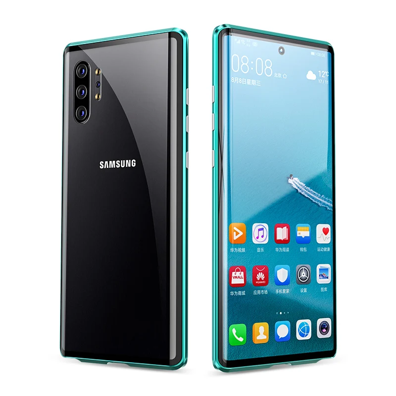 360 Full Protection Magnetic Glass Case Front Back Tempered Metal Cover For Samsung Galaxy A50 A70 S10 PLUS S20 Ultra | Мобильные