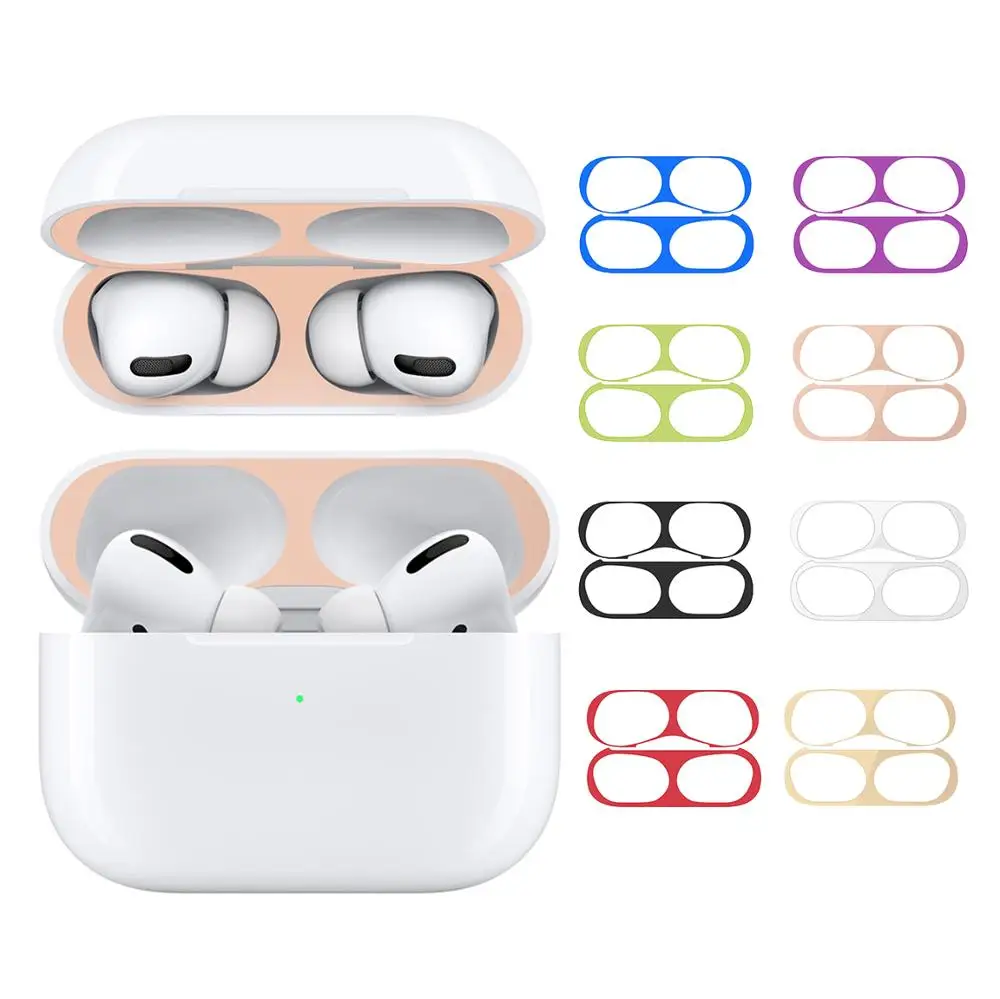 Для AirPods Pro металлическая Пылезащитная наклейка для AirPods Pro 3 ультратонкий аксессуар защитная наклейка Пылезащитная защита кожи