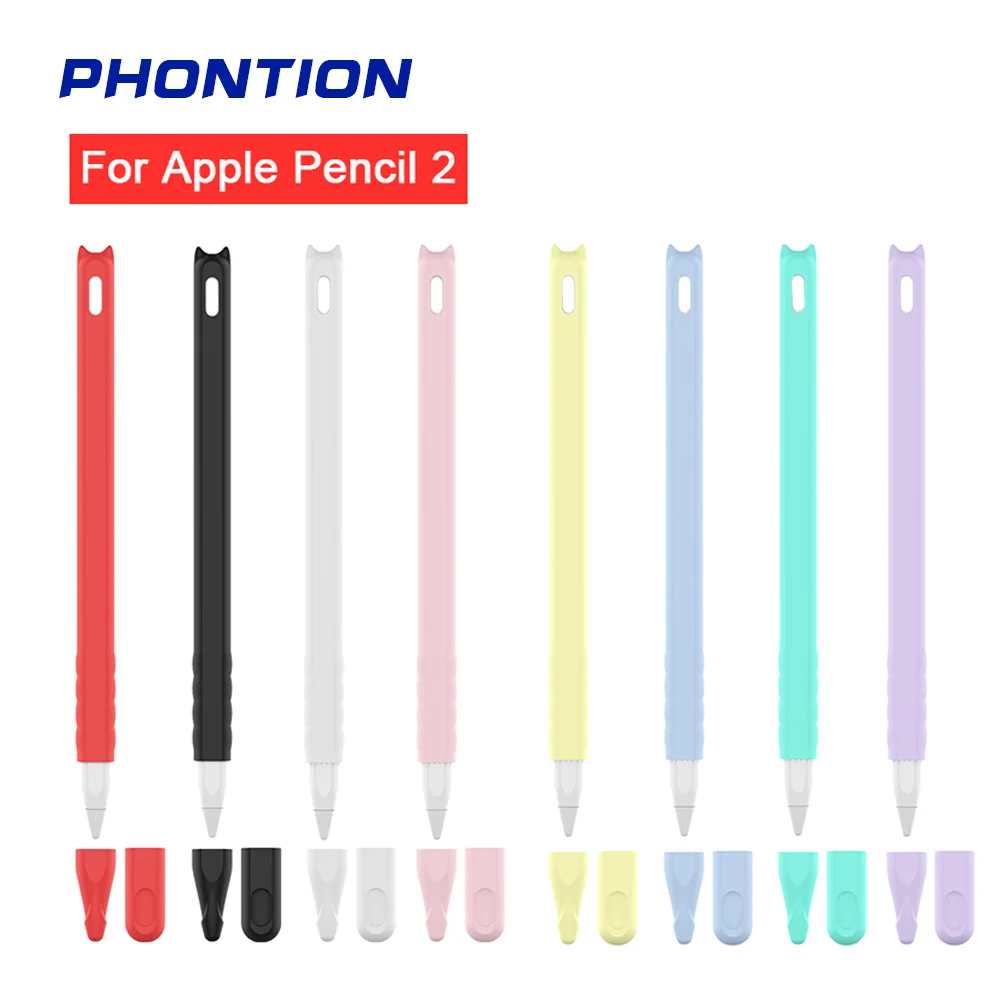 

Cat Shaped Silicon Protective Pouch Cap Holder Cover for Apple Pencil 2.0 Accessories Anti-scratch Case for Apple Pencil Cap