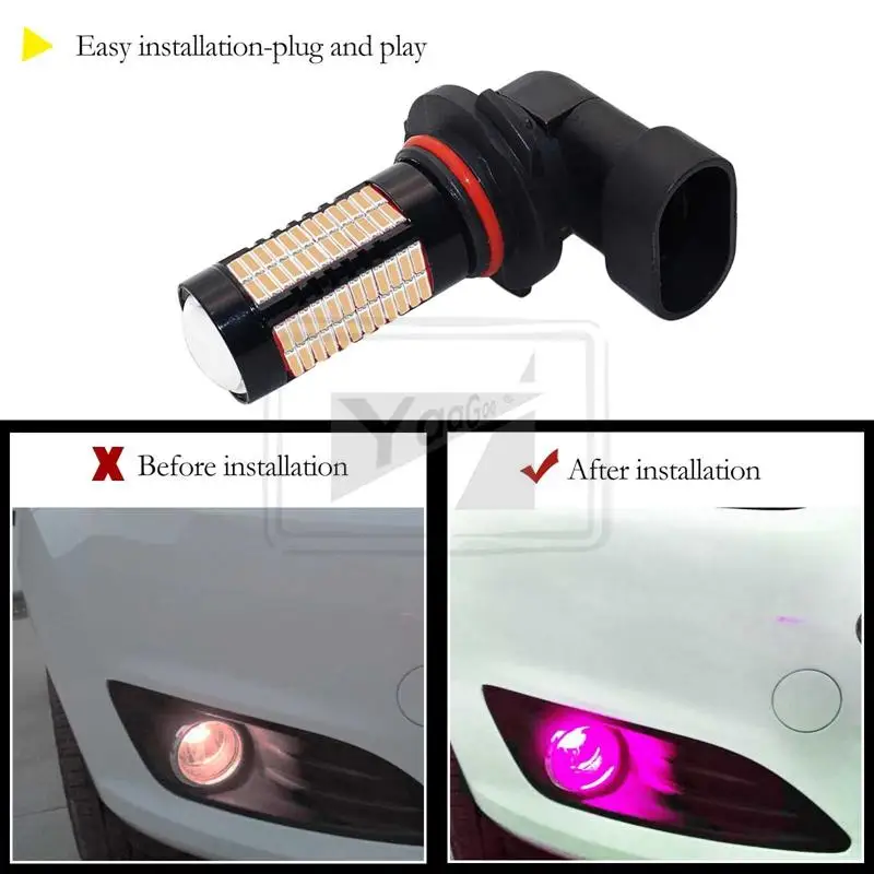 YaaGoo Для H8 106SMD Противотуманные фары H11 лампы Грузовик фиолетовый прочный светодиодный Супер авто 2 шт