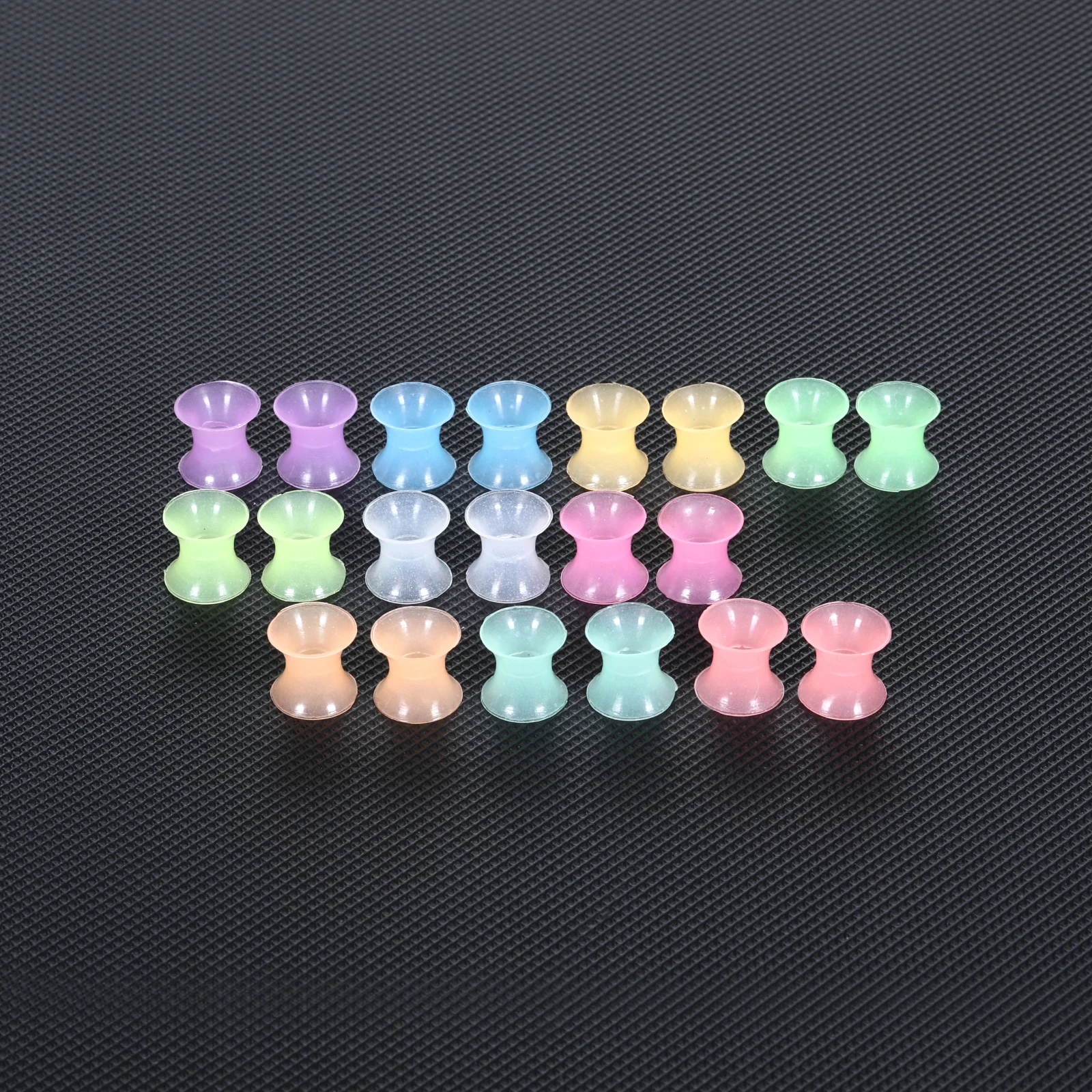Piercing Jewelry Body Piercing Earrings Ear Piercing Jewelry Body Piercing Jewelry Body Jewelry 20Pcs Mixed Colors Silicone Ear Plugs Tunnels Earlets Glow in the Dark Ear Dilations Stretcher Expander Earring Piercing Gauges