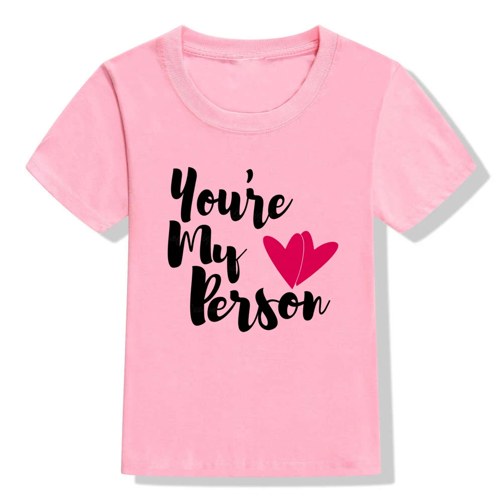 Футболка для малыша с надписью «You're My Person», милая детская рубашка, рубашка для малышей, футболки на День святого Валентина для малышей, футболки для малышей, топы для малышей, модная футболка - Цвет: H747-KSTPK-
