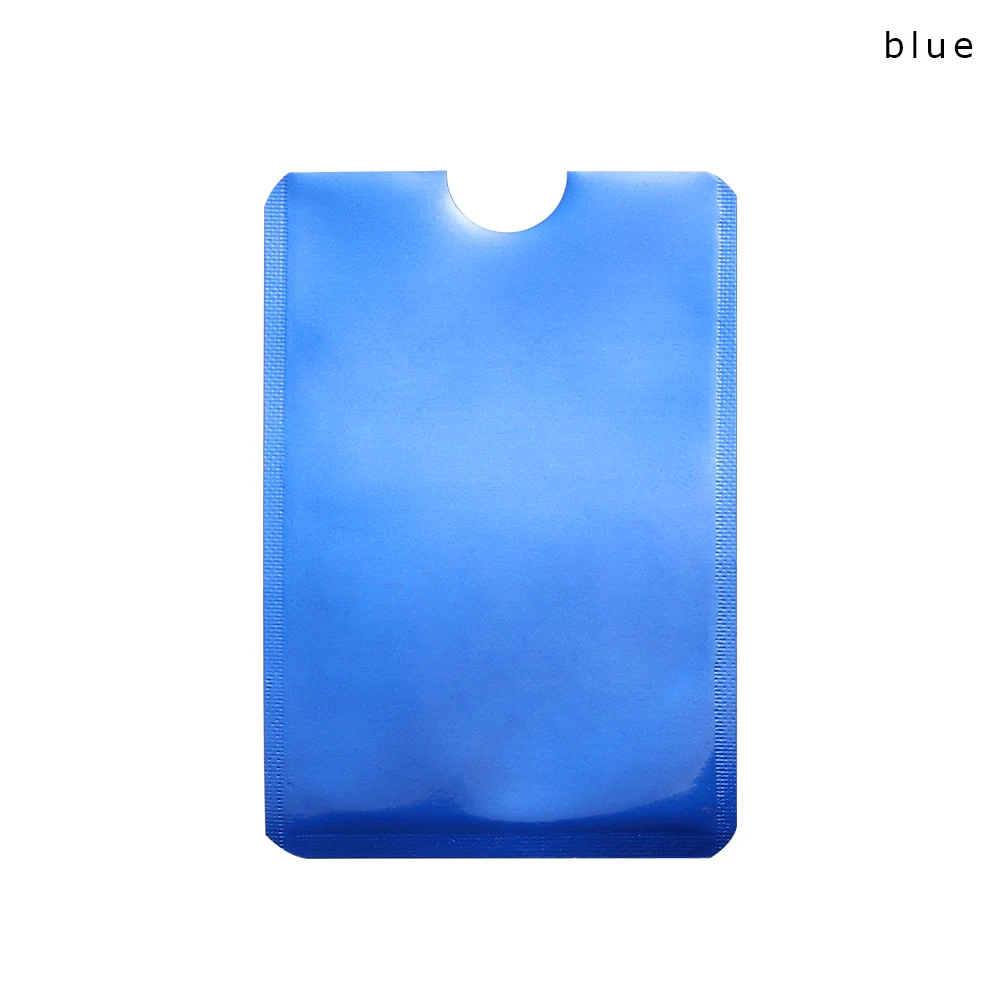 Style 3-blue 5 шт., защита от кражи для RFID, защита для кредитных карт, блокировка, держатель для карт, рукав, кожаный чехол, Защита, Чехол для банковских карт, новинка - Цвет: Style 3-blue