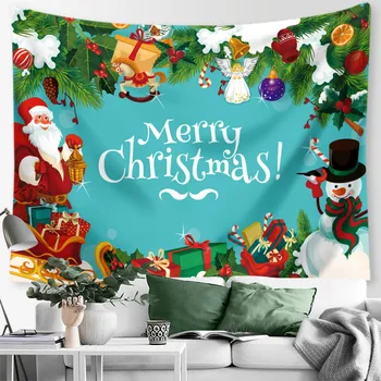 

Christmas Green Tree Tapestry Home Wall Hanging Cloth Background Cloth Blanket Xmas Home Decoration Bedspread Wall Carpet Mat