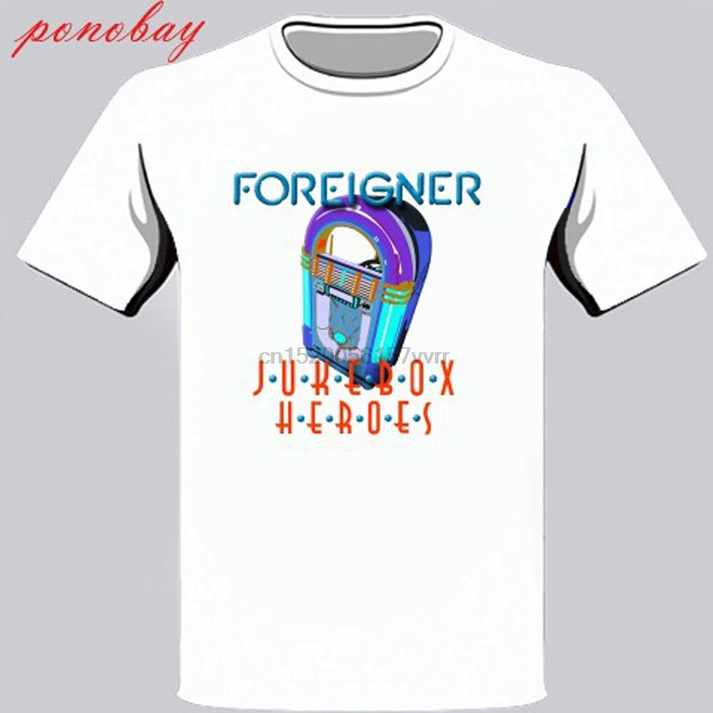 New Foreigner Jukebox Heroes 80s Rock Band Men White T-Shirt Size S-3XL |