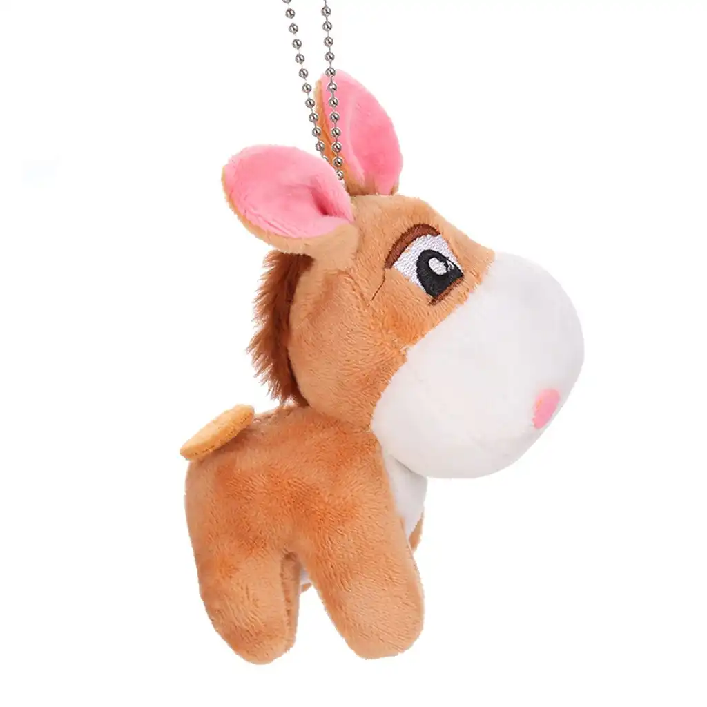 toys donkey key chain pendant mule plush toy creative cute car