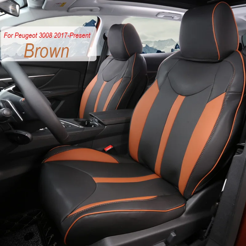 Чехлы для автомобильных сидений, набор кожаных чехлов для peugeot 3008,-Н. В., автомобильные чехлы, стильные Защитные подушки для сидений, внутренние аксессуары