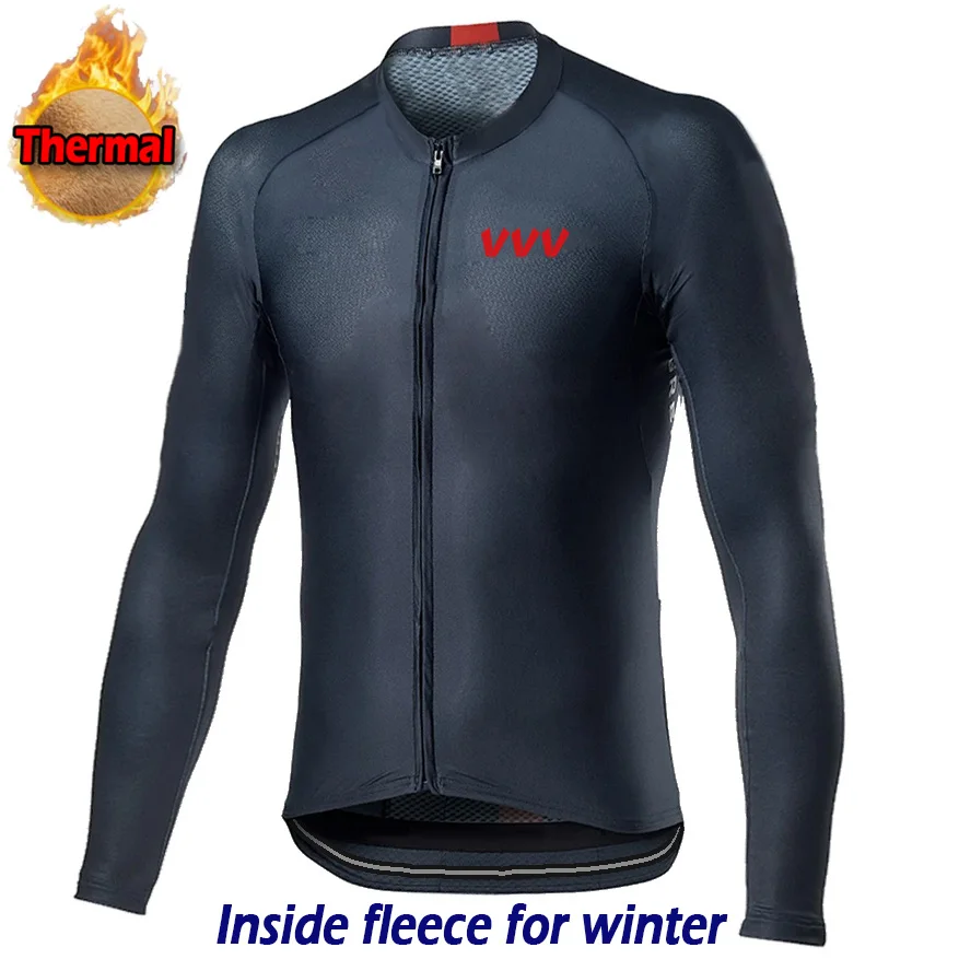 

Thermal Fleece Cycling Jersey Bicycle Long Shirt MTB Bike Sports Wear Winter Warm Coat Clothing Ride Motocross Jacket Tight Top