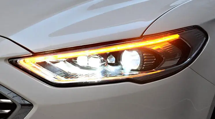 VLAND завод для автомобильных фар для новых Mondeo головная лампа с полным светодиодный сигналом поворота с движущимся сигналом