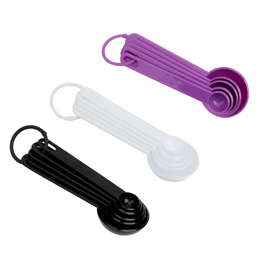 Kitchen Measuring Spoons Plastic 5pcs/Set Baking Tool Measure For Baking Coffee Tea