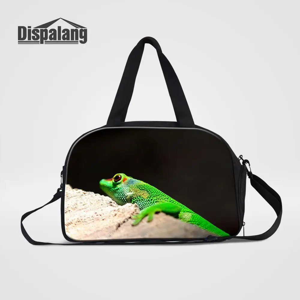 Travel Bag12 Men Weekender Shoulder Overnight Duffle Travel Bags Animal Lizard Printed Student Clothes Hand Messenger Luggage Duffel Handbags - Цвет: Travel Bag12