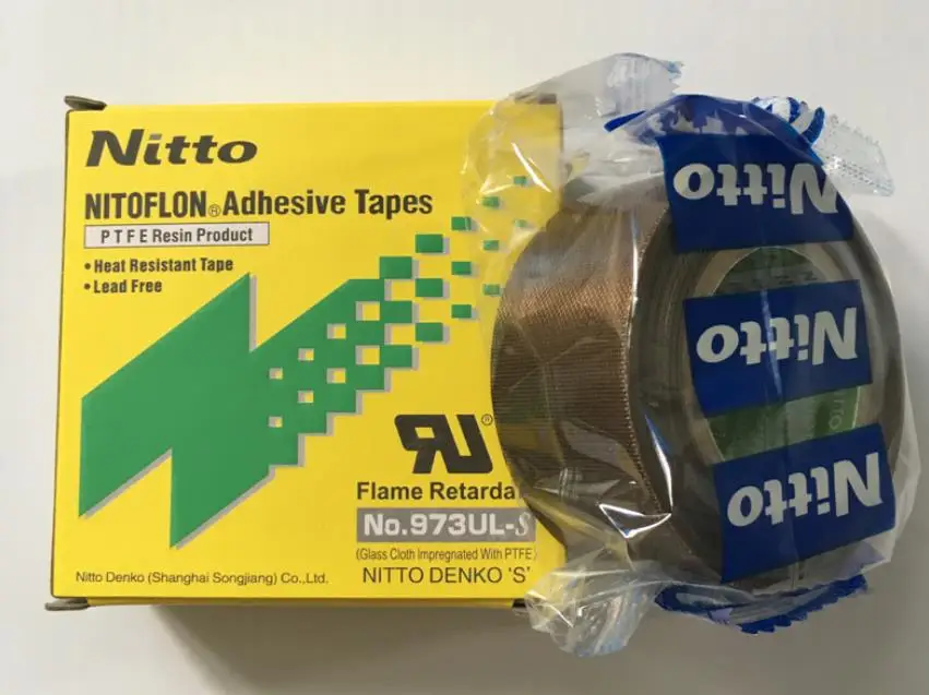 10 шт. T0.13mm* W25mm* L10m Япония NITTO DENKO клейкие ленты высокая термостойкость клейкая NITOFLON Водонепроницаемая электрическая лента 973UL