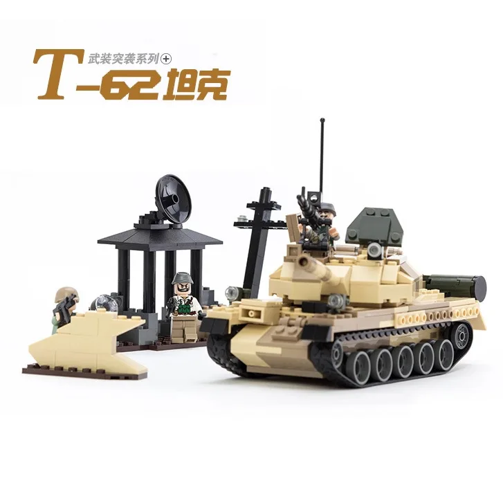 

Children Boy Tank Model Military Assembled Building Blocks Children'S Educational Fight Inserted Plastic Granule Building Blocks