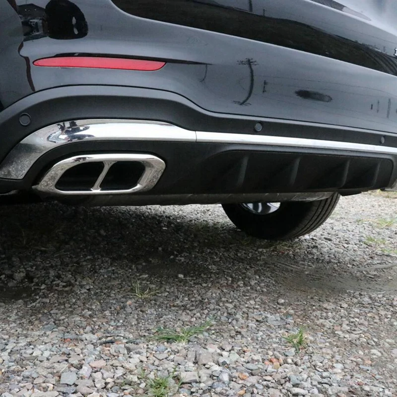 1 пара ABS выхлопной трубы крышка автомобиля хвост горло выхлопной трубы глушитель наконечник крышки планки, для Mercedes Benz GLC GLE GLS