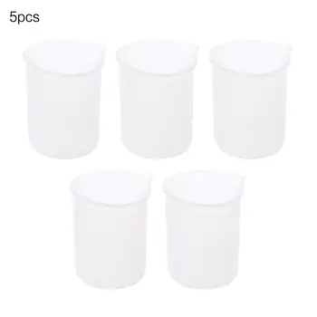 

5 Pcs/pack 100 ml Crystal Epoxy Silicone Measuring Cup DIY Handmade Tool with Scale Non-stick Adjusting Mixing Cups