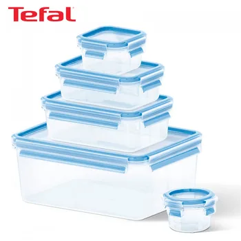 

Lunch Box TEFAL K3029012 set CLIP&CLOSE Plastic Red utensils for storage glassware tableware Food Containers