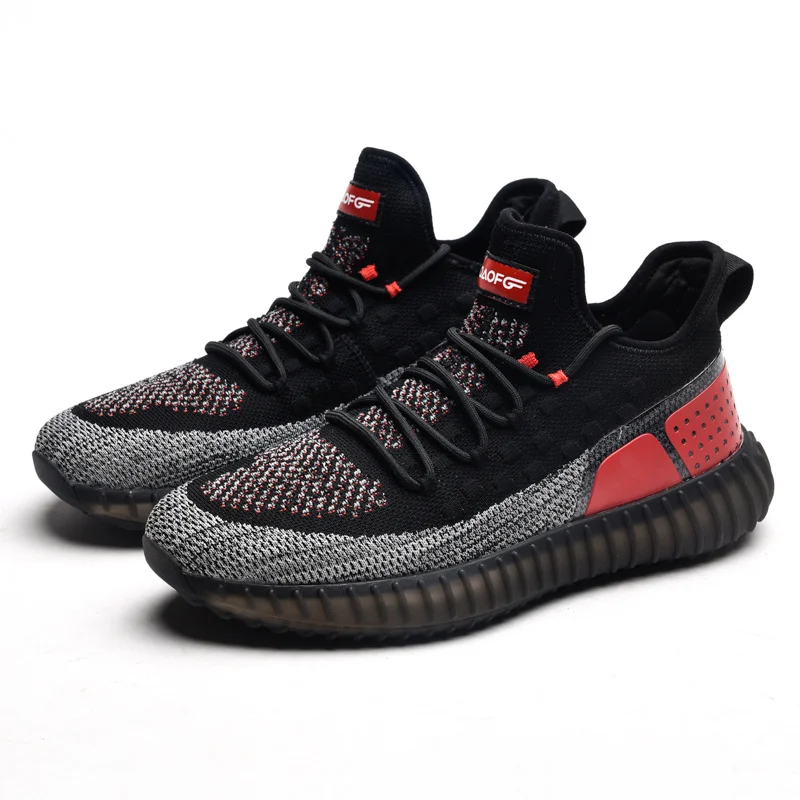 Black-Red Весна оранжевый Flyknit Boost спортивная обувь для мужчин унисекс кроссовки статические Ultraboost спортивная обувь для мужчин zapatillas hombre deportiva - Цвет: Black-Red