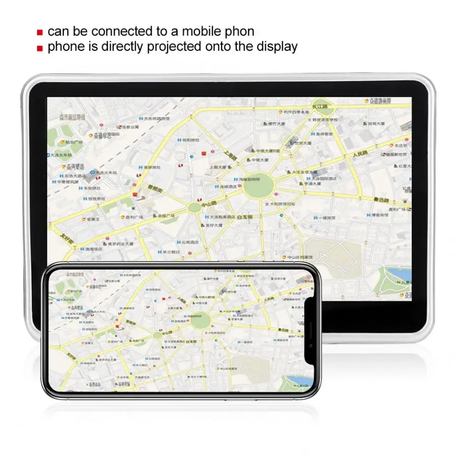 10.1in Bluetooth Car Headrest Monitor MP5 HD 1080P Video Screen Multimedia Audio Player MP5 Car Accessories