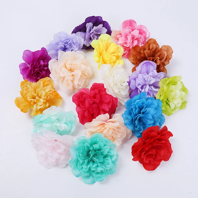 100 piezas simulación Dalia Rosa sola flor cabeza DIY guirnalda fiesta boda telón de fondo decoración seda Rosa pared Arco fila