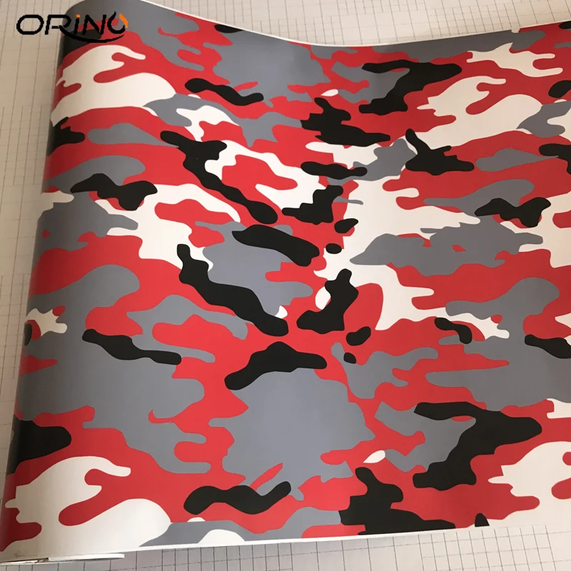 Black Red Grey Vinyl Film Wrap-1