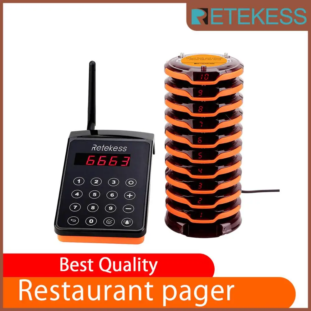 

RETEKESS TD156 FM restaurant pager wireless calling system waiter pagers for restaurant coffee shop clinic queue equipment