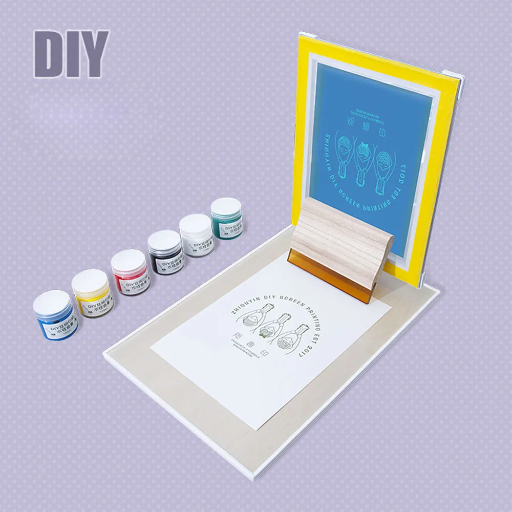 One Set DIY Screen Printing Tool for T-shirt Canvas Wrapped Silk Plate  Painting Creation - AliExpress