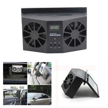 

Dual-mode Power Supply Exhaust Car Fan Grill Car Cooler Ventilation Auto Window Fan Ventilator met Rubberen Strippen auto