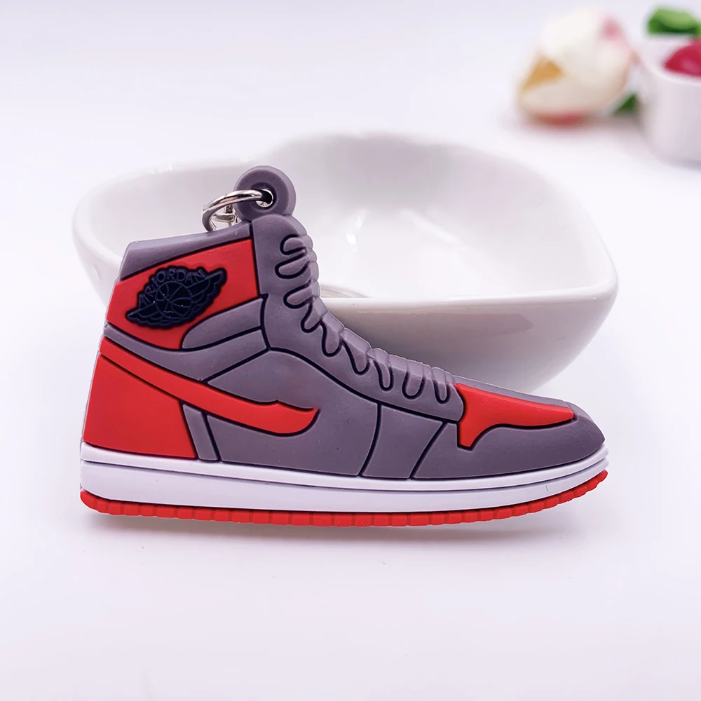 Милый брелок для ключей Mini Jordan1, брелок для обуви, подарок для женщин, мужчин и детей, модный брелок Max 1, баскетбольные кроссовки Porte Clef - Цвет: K0078-14