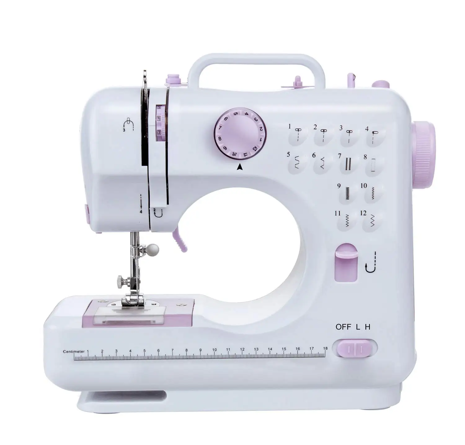 

Mini 12 Stitches Sewing Machine Household Multifunction Double Thread and Speed Free-Arm Crafting Knitting Mending Machine